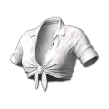 白色海滩系带衬衫